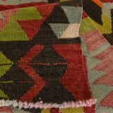 Large Green Handmade Vintage Kilim Rug, 184x309Cm