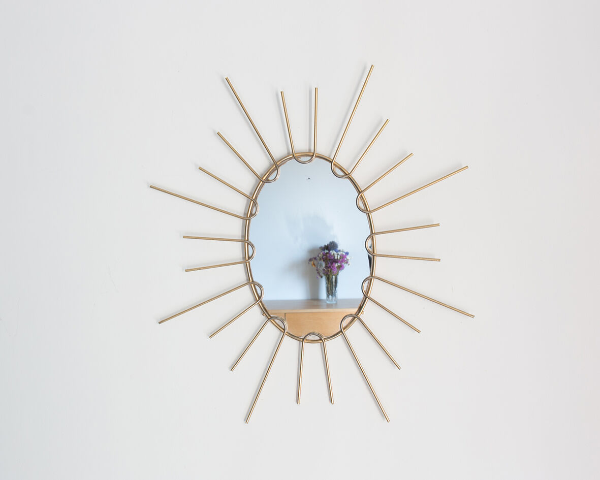 Sun Mirror 60s 37x40cm
