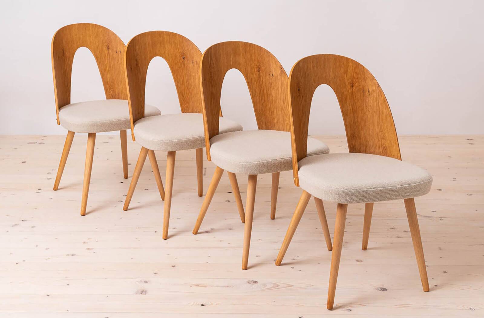 Set of 16 Mid Century Dining Chairs by A.Šuman, 1960s, Reupholstery Options