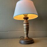Lampe à poser en bois tourné