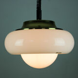 White and gold Space Age pendant lamp by Harvey Guzzini for Meblo, 1970s
