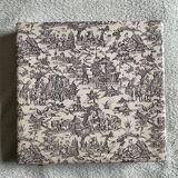 Vintage toile de Jouy cutlery set for 12 fish forks, stainless steel 18/10, like new.