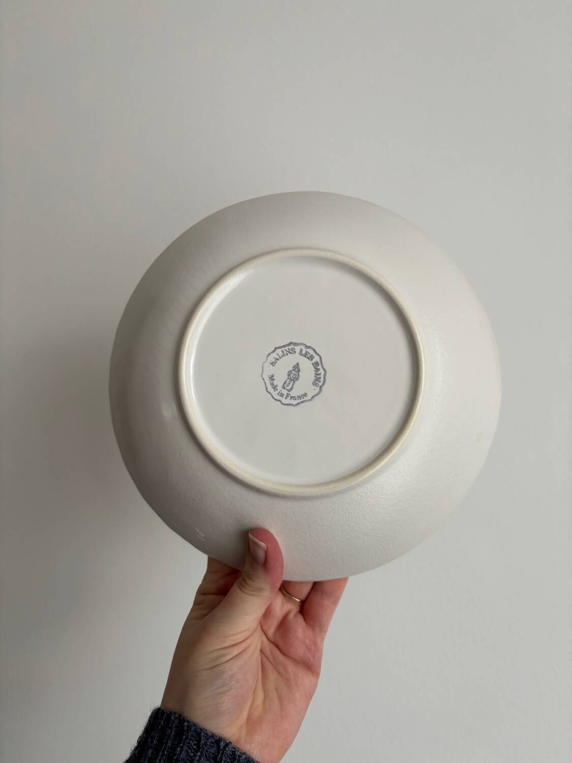 Set of 5 deep fish plates Salins-les-Bains – white earthenware