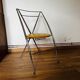 Yamakado chair, chrome and yellow skai