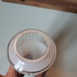 Set of 2 vintage transparent molded glass tulip lamp globe hanging lamp