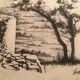 Illustration/signed paper print, framed, 60s/70s