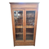 Glass bookcase with 2 doors