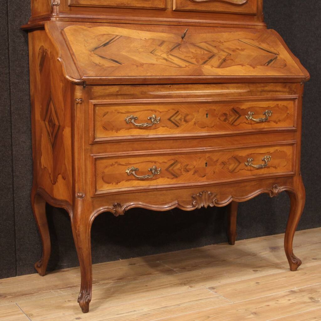 Elegant double-body Italian display cabinet from the 1950s