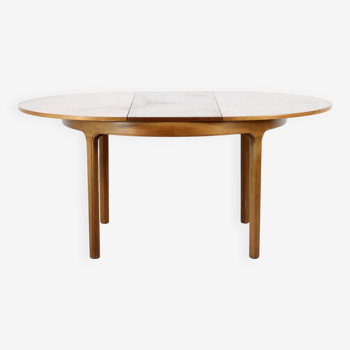 Midcentury Extending Round Teak Table By Nathan. Vintage Modern / Danish Style / Retro.