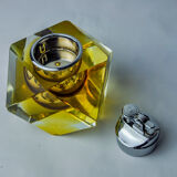 Yellow Sommerso lighter by Seguso, faceted glass from Murano, Italy, 970