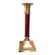 Wooden and brass candle holder art deco style