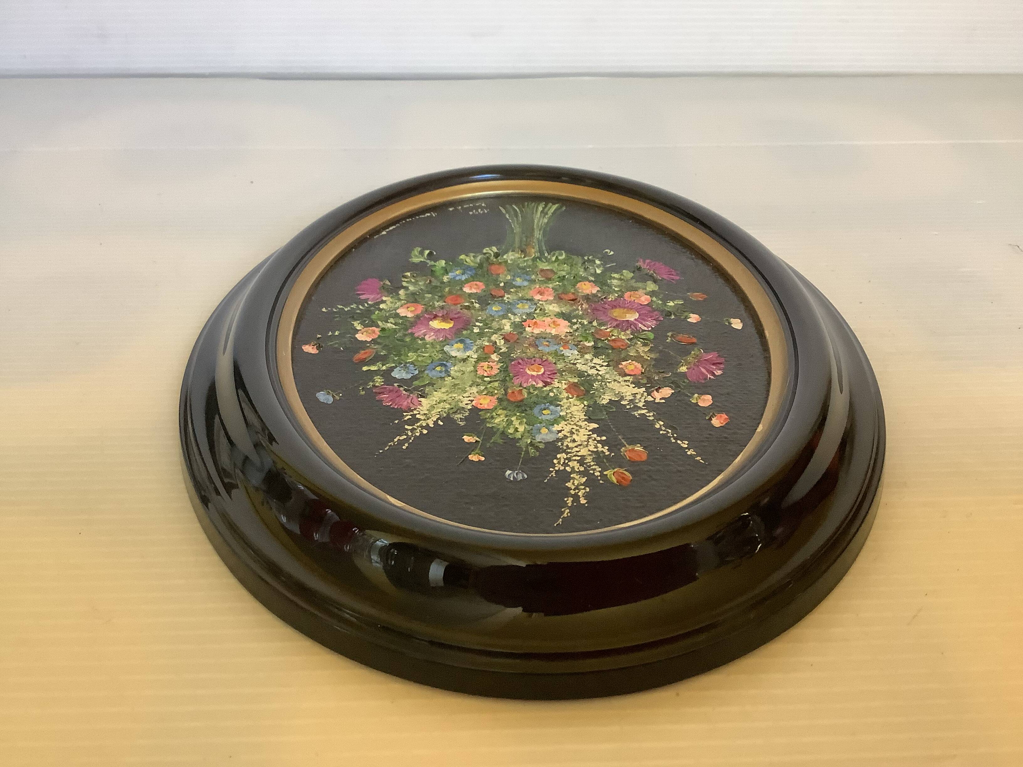 Petit tableau bouquet de fleurs signé Magda Verschaeve