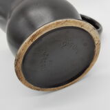 Pitcher Digoin Sarreguemines black satin and yellow