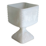 Cache-pot en opaline blanche