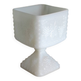 Cache-pot en opaline blanche
