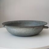 Old hammered zinc bowl