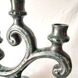 Pair of Large Vintage Ceramic Candelabras by Sars Potteries Maine