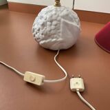 Lampe à poser pied en céramique avec motif végétal