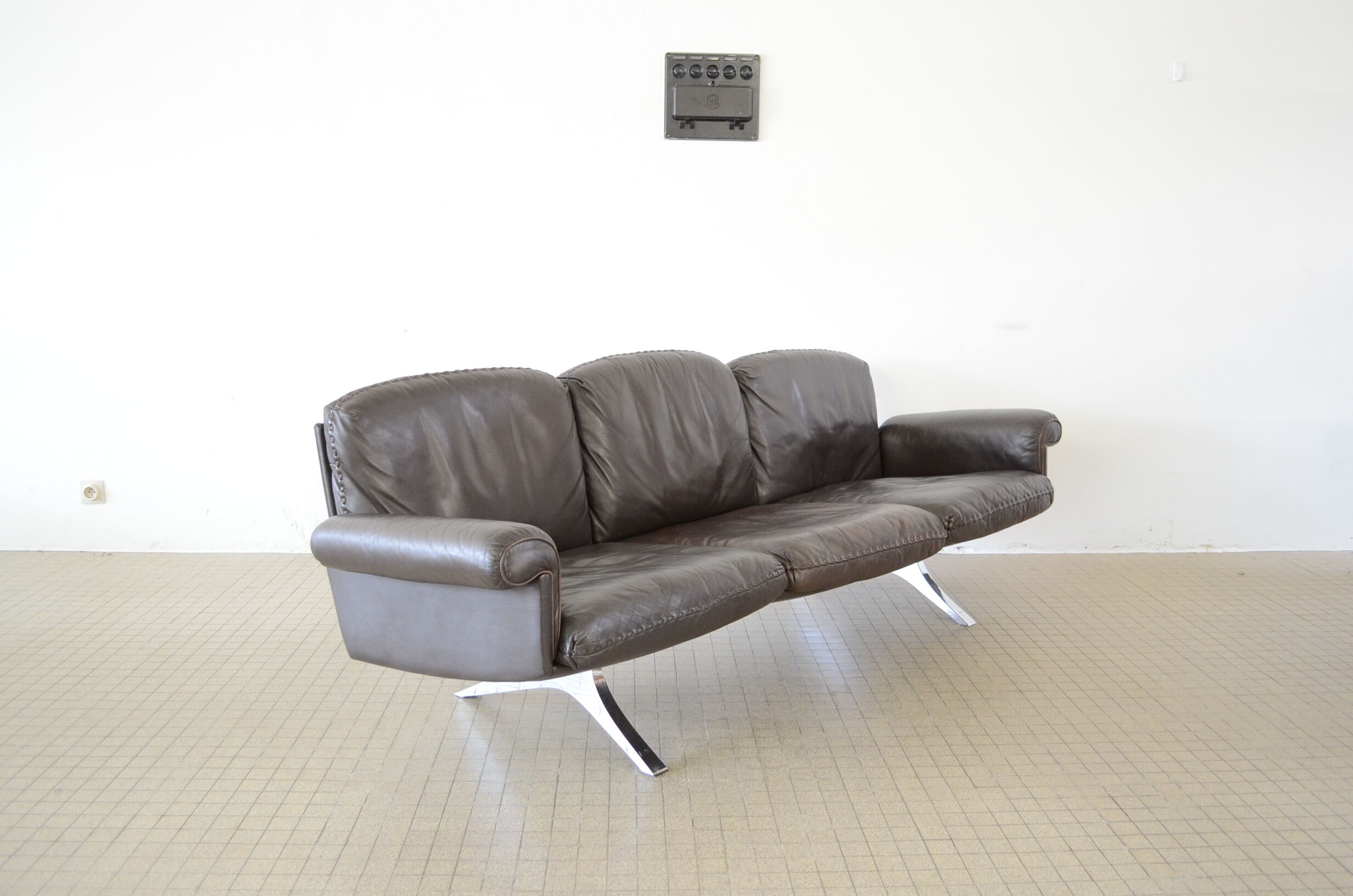 De Sede ds31 brown 3 seater leather sofa