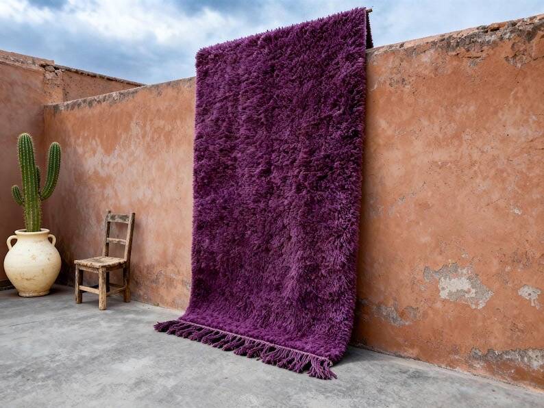 Handwoven traditional pure wool rug 1.4/2.6 m