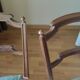 Pair of antique bedroom chairs sitting fabric