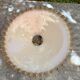 Opaline pleated table