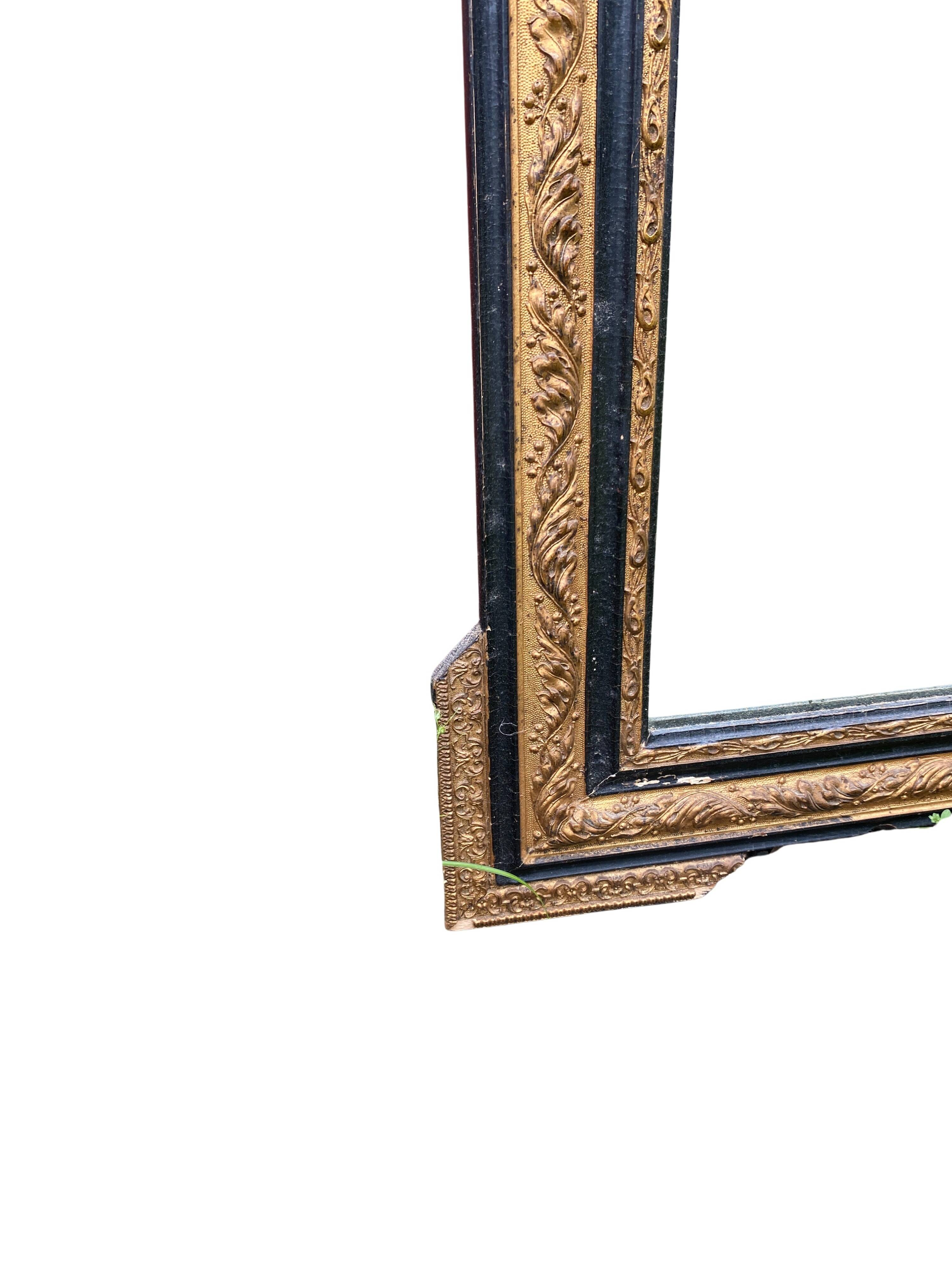 Napoleon III Gilded Wood Mirror, 19th Century - 65 x 100 x 6 cm