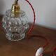 Moulded glass hanging lamp