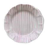 Assiette rayure fine rose 25cm