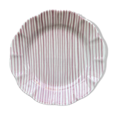 Assiette rayure fine rose 25cm