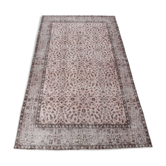 Dusty pink small vintage rug 203x117cm