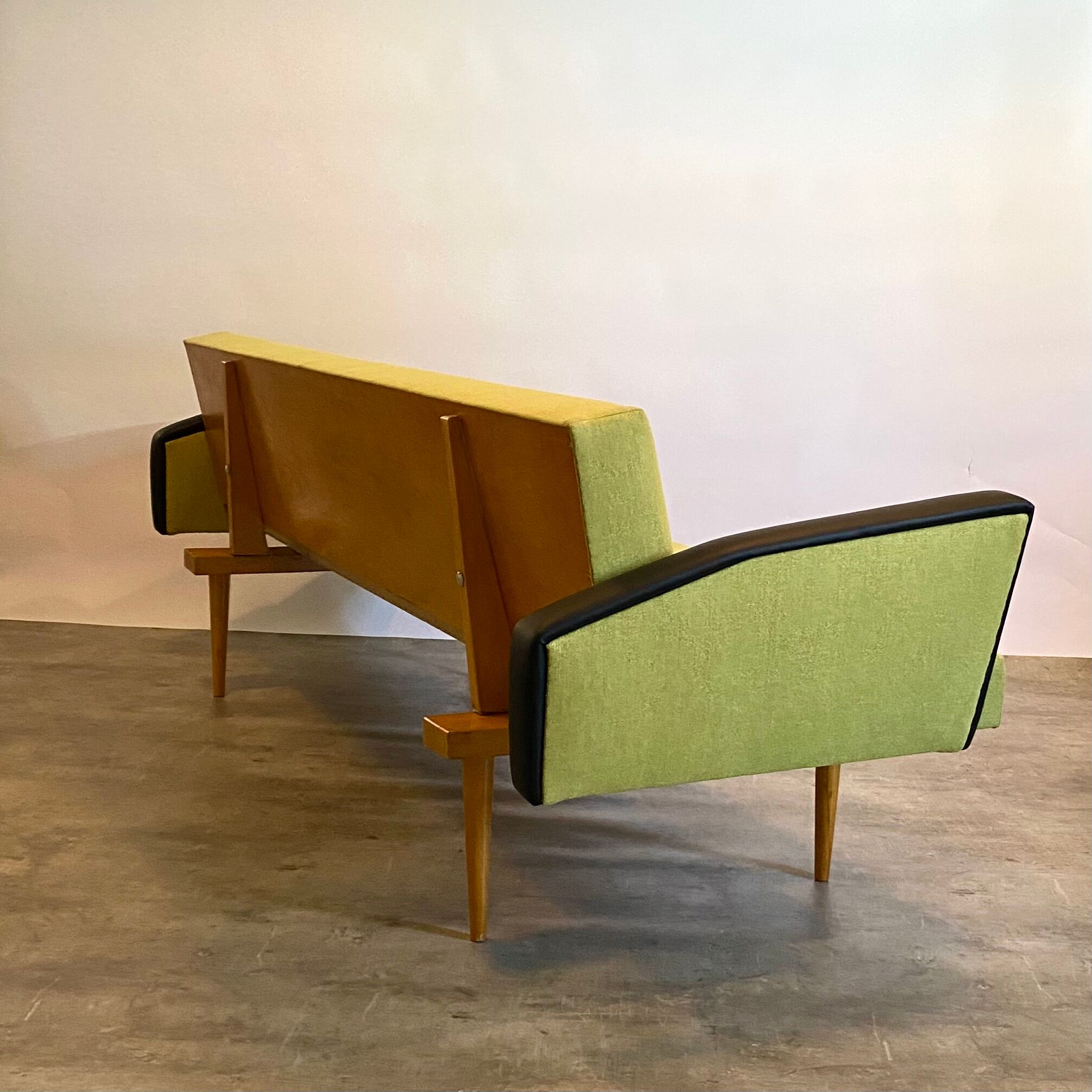 Vintage set Space Age sofa and two chairs for Drevopodnik Brno