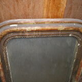 Miroir mural ancien en bois et stuc 43x53cm
