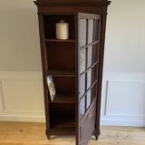 Parisian cupboard Bookcase Bonnetière glazed with small vintage tiles