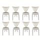 Set of 8 and one post modern dining chairs, 1980s by Lübke