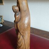 Holy Virgin and Child in wood 31 cm popular art late 19th century early 20th century