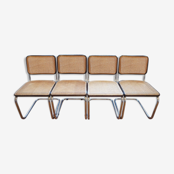 Set of 4 chairs cesca B32 Marcel Breuer by Thonet