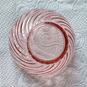 3 vintage pink glass bowls, rosaline arcoroc france