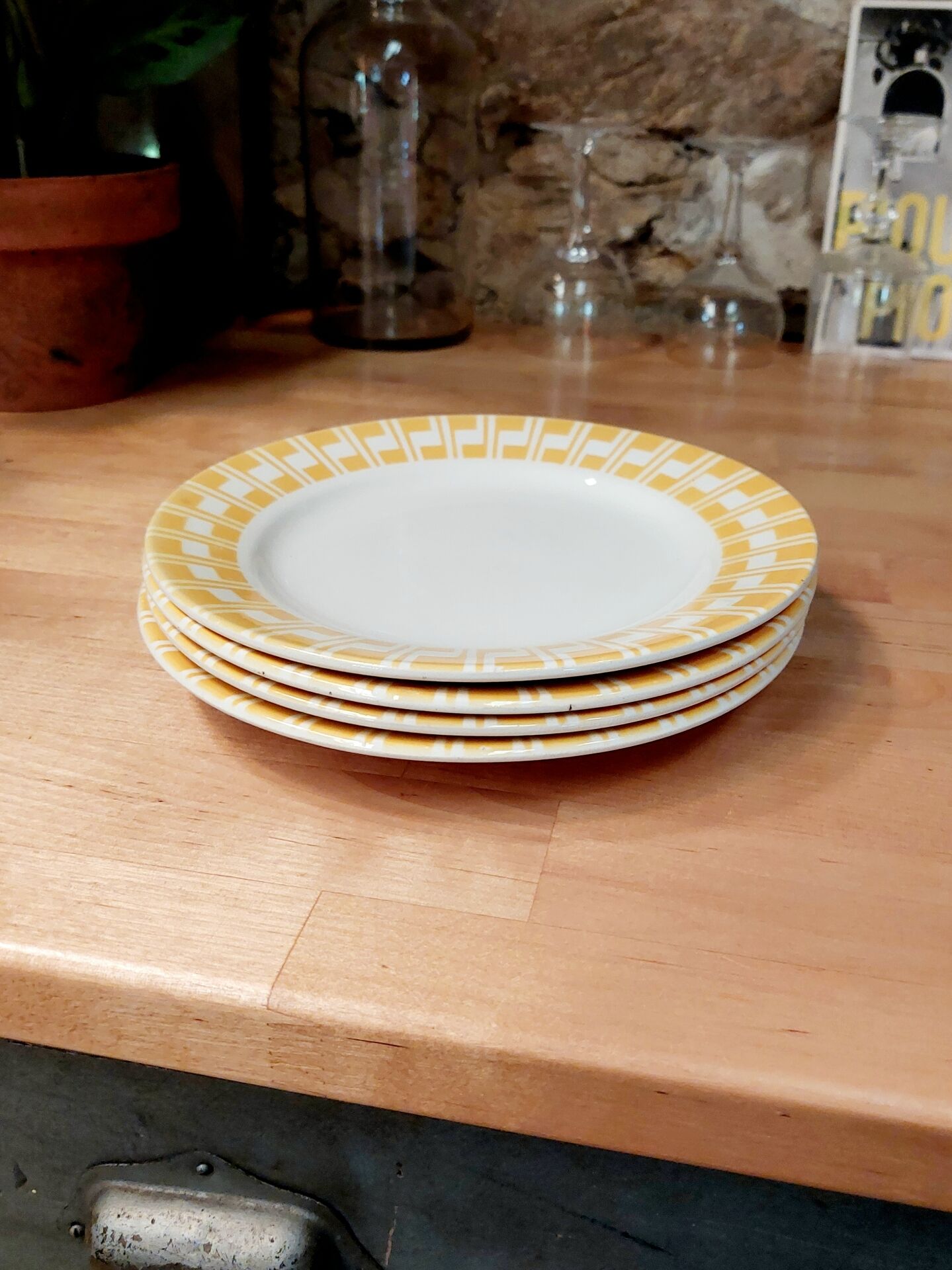 Lot de 4 assiettes à dessert Sarreguemines