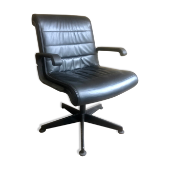 Richard Sapper vintage 90 black leather Knoll desk