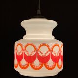 Vintage pattern glass pendant lamp