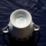 Sucrier en porcelaine de Limoges Medard de Noblat  modèle Veronese vert H 15 cm