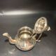 Silver metal teapot