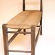 Straw and old wood bench