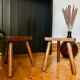 Paire de tabourets tripodes artisanaux