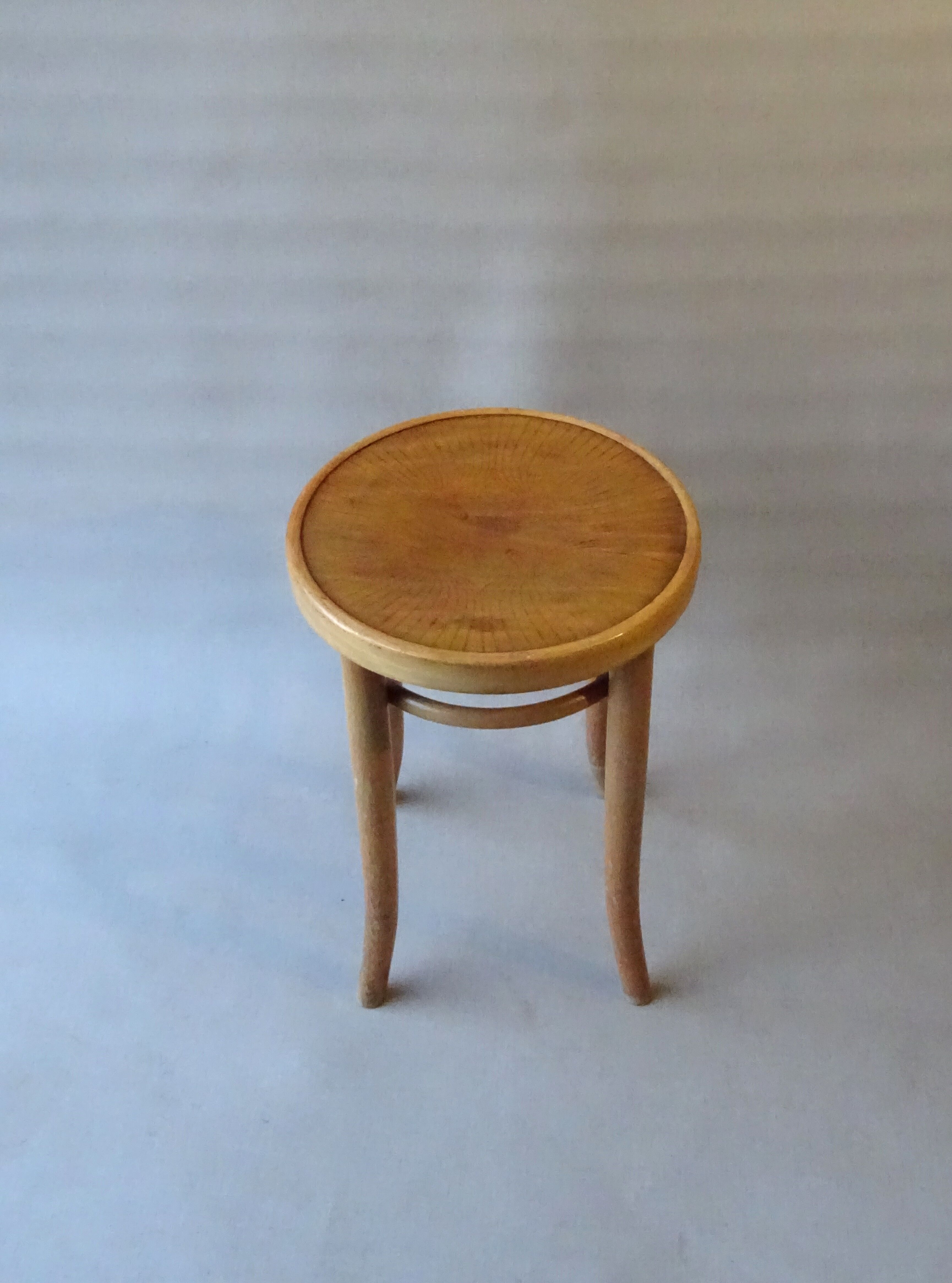 Stool Thonet 1930 seat blond wood