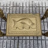 Gilt metal Seahorse coffee table with smoked glass