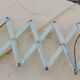 Adjustable metal accordion wall lamp from the 50s aluminum lampshade