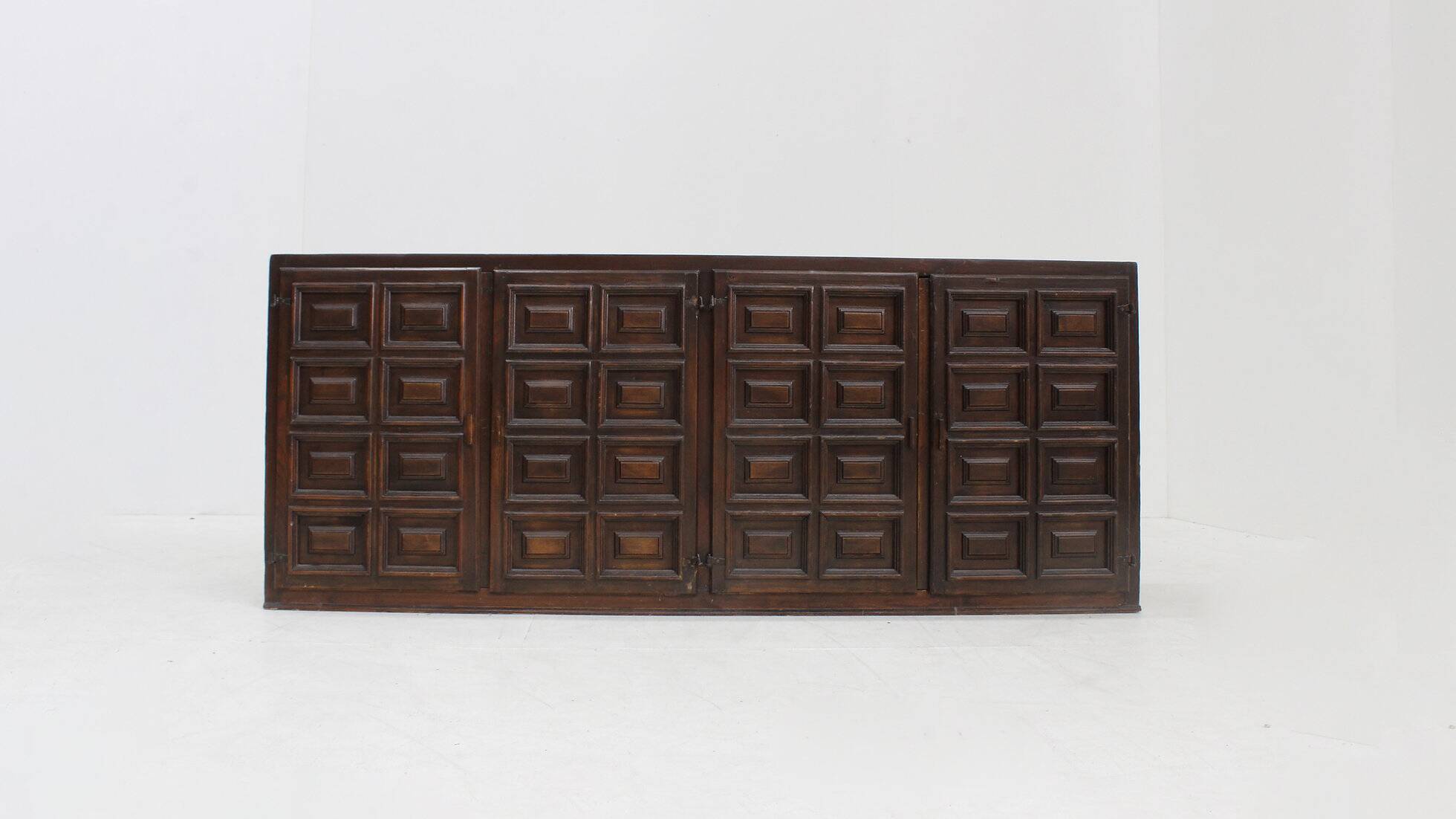Vintage Spanish Brutalist Sideboard Credenza
