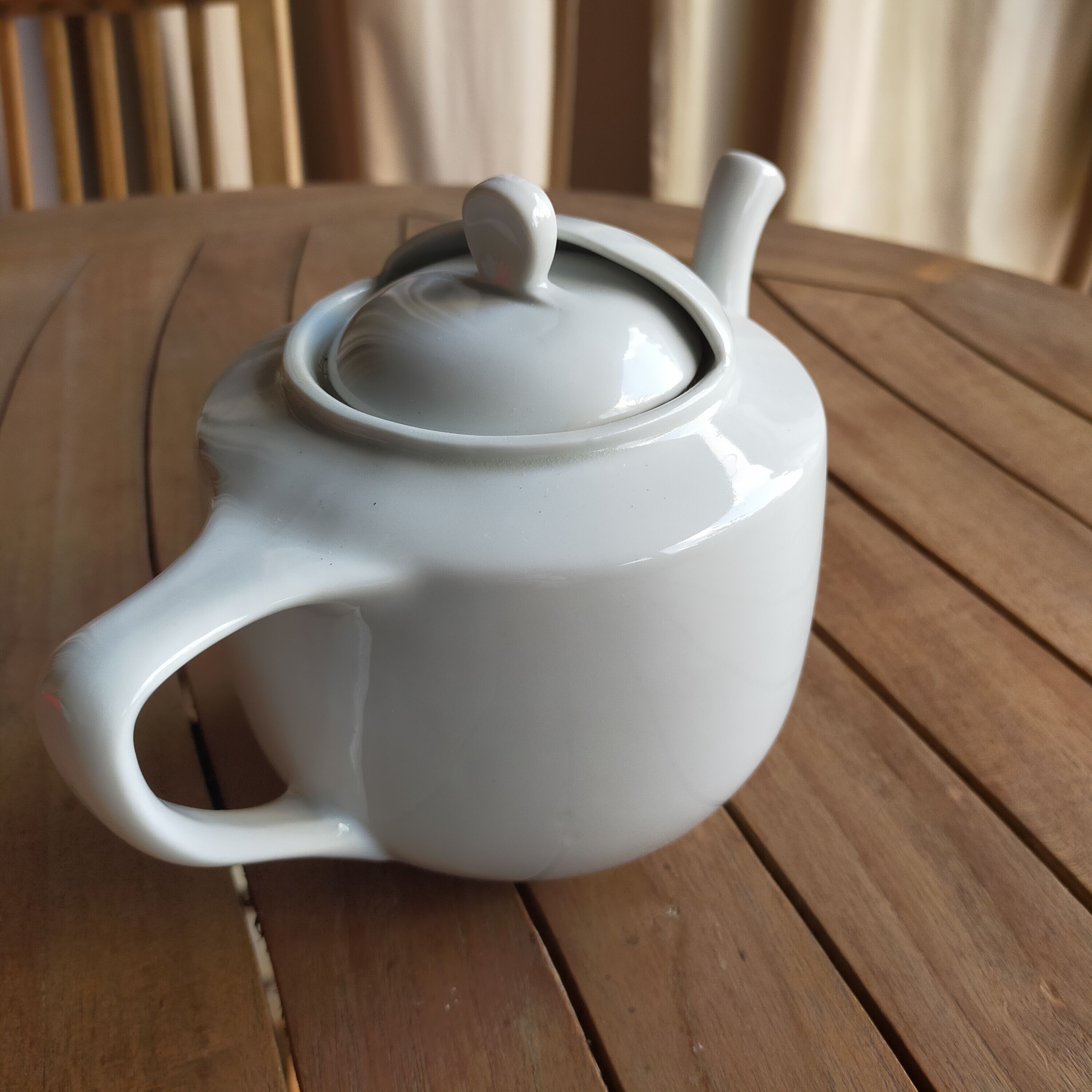 White porcelain teapot